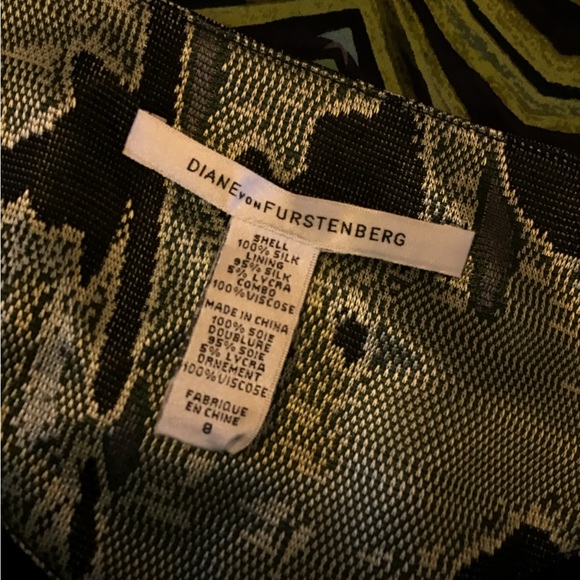 ￼￼ Diane Von Furstenberg Tabalah Silk Caftan Mod Runway Tunic Dress Size 8 - Picture 4 of 4